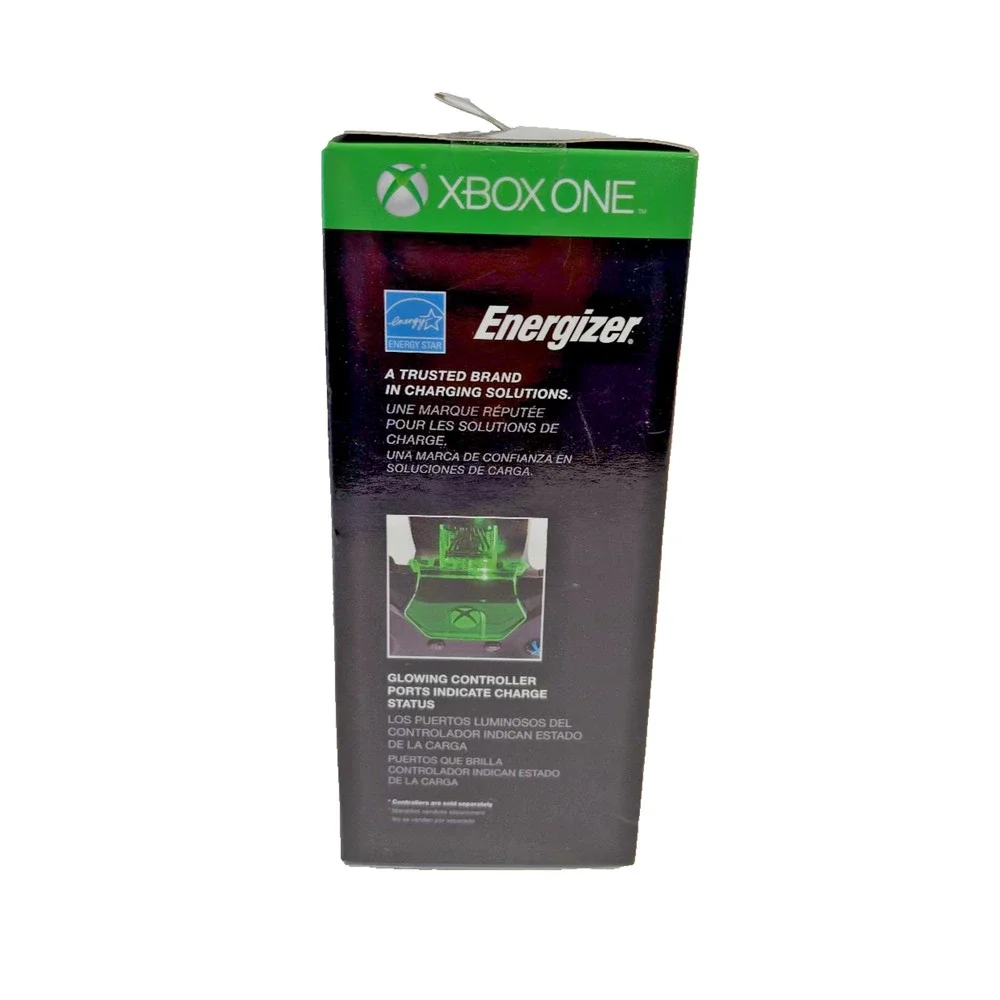 XBOX ONE BLACK DUAL CONTROLLER PDP GAMING ENERGIZER CHARGE SYSTEM NEW IN BOX